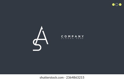 SA Alphabet letters Initial Monogram Logo AS, S und A