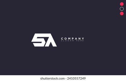 SA Alphabet letters Initials Monogram logo AS, S and A