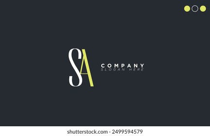  SA Alphabet letters Initials Monogram logo AS, S and A