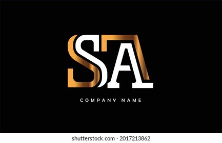 SA, AS Alphabets Letters Logo Monograma