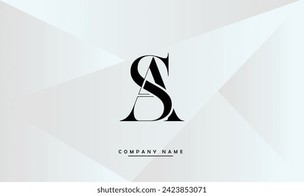 SA, AS Alphabets Letters Logo Monogram