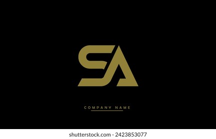 SA, AS Alphabets Letters Logo Monogram