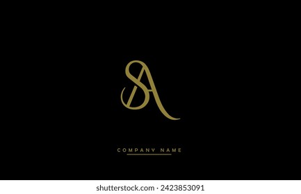 SA, AS Alphabets Letters Logo Monogram