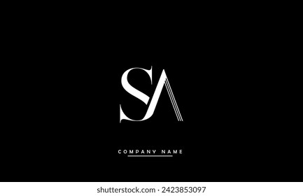 SA, AS Alphabets Letters Logo Monograma