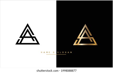 SA,AS Abstrakte Buchstaben Logo MONOGRAM