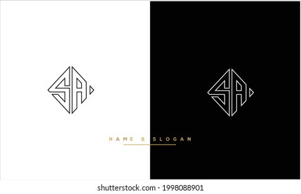 SA,AS Abstrakte Buchstaben Logo MONOGRAM