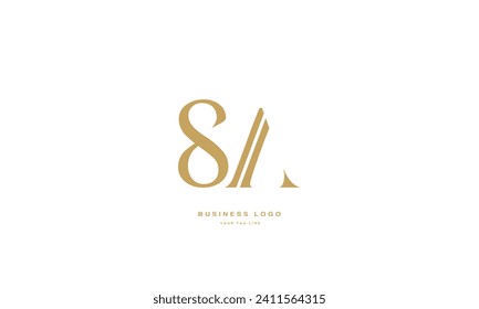 SA, AS, S, A, Abstrakte Buchstaben Logo-Monogramm