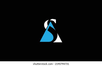  SA ,AS ,S ,A letras monograma del logotipo abstracto 