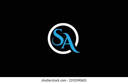  SA ,AS ,S ,A letras monograma del logotipo abstracto 