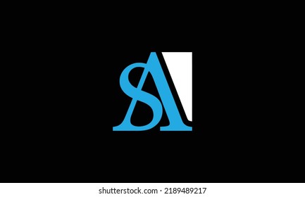 SA, AS, S, A Resumen Letters Logo Monograma