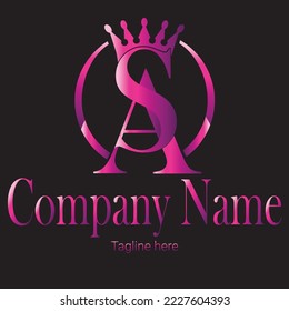 Logotipo de texto de combinación de SA. Concepto de letra minimalista. Tipografía para el diseño de logotipos de empresas y negocios.