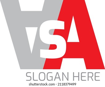 SA oder AS Concept Logo Rot und Grau 