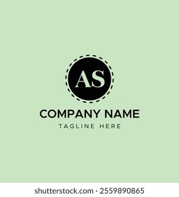 AS or SA Creative Modern Letters Logo Design with vector templat design
