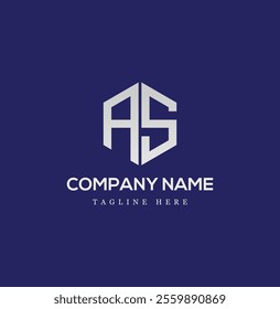 AS or SA Creative Modern Letters Logo Design with vector templat design
