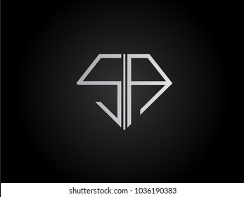 SA diamond shape silver color design