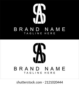 SA dolar monogram logo design. Creative modern icon vector illustration.