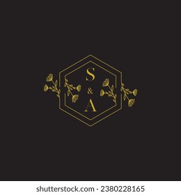 SA elegant wedding initial logo in high quality professional design that will print well across any print media
