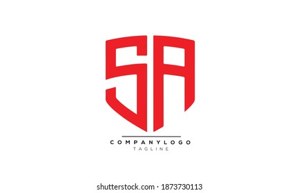 SA Icon Monogramm Buchstaben Textalphabet Logo-Design