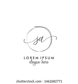 SA Initial beauty monogram logo vector