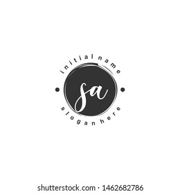 SA Initial beauty monogram logo vector