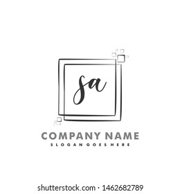 SA Initial beauty monogram logo vector