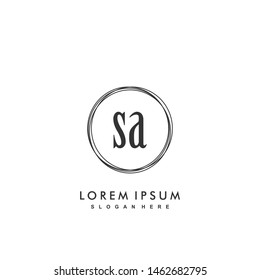 SA Initial beauty monogram logo vector