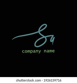 Un logotipo inicial de escritura a mano para la identidad