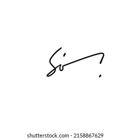 Sa, vector inicial de signo de escritura a mano