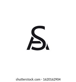 sa initial letter brand logo vector