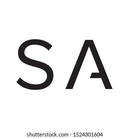 SA initial letter logo template vector icon design