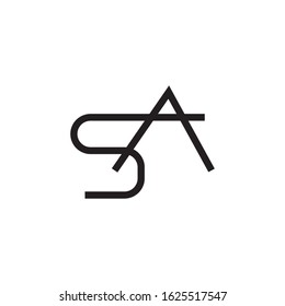 SA initial letter logo template vector icon design