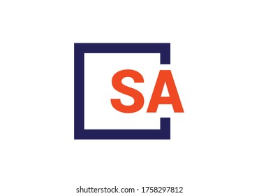 Initial Monogram Letter S A Logo Design Vectorvorlage. S Ein Logo-Design für Buchstaben