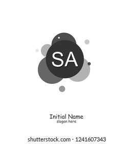 SA Initial logo template vector