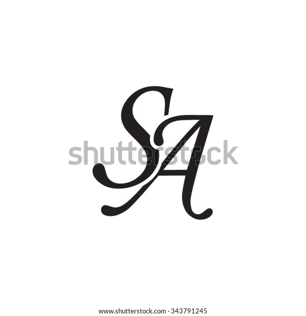 Sa Initial Monogram Logo Stock Vector (Royalty Free) 343791245