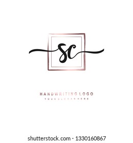 SA initial signature logo. handwriting logo template vector,