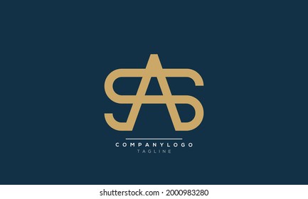 SA initials monogram letter text alphabet logo design