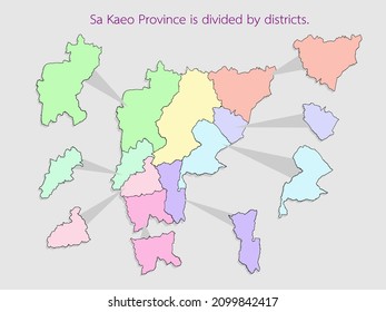 Die Provinz Sa Kaeo ist durch Bezirke geteilt.