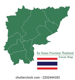 Die Provinz Sa Kaeo Karte ist eine der Provinzen Thailands