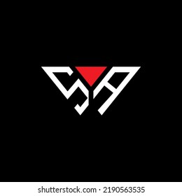 SA letter logo creative design with vector graphic, SA simple and modern logo.