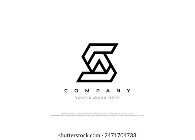 Diseño de logotipo AS o SA Letter