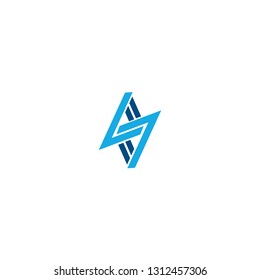 SA Letter Logo Design Abstract Template