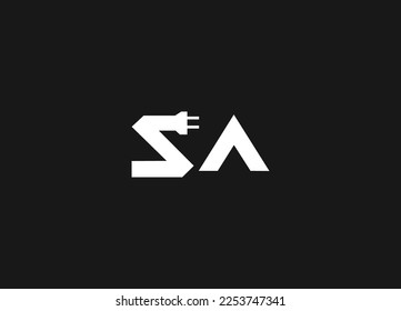 SA Letter Logo Design with Creative Modern Logo