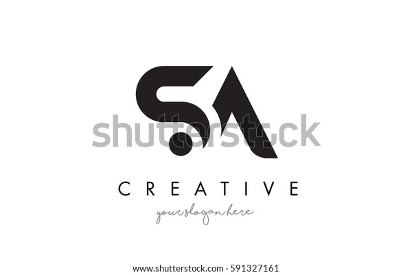 Sa Letter Logo Design Creative Modern Stock Vector Royalty Free 591327161