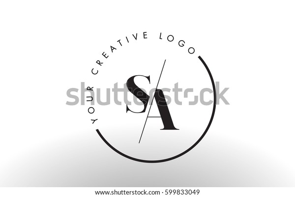 Sa Letter Logo Design Creative Intersected Stock Vector (Royalty Free ...