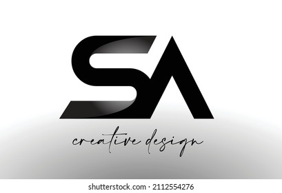 SA Letter Logo Design with Elegant Minimalist Look.SA Icon vector with creative design modern look in black and white vector Illustration.