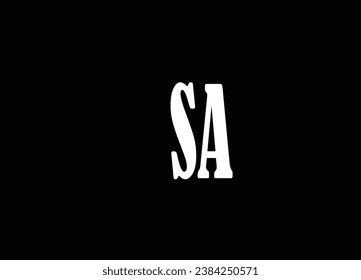Logo-Design für SA-Buchstaben und Monogramm-Logo