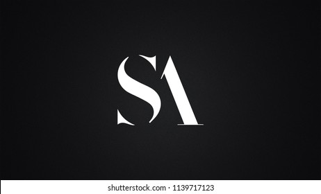 SA Letter Logo Design Template Vector
