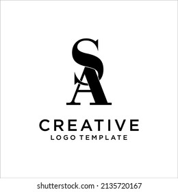 SA Letter AS Logo Design-Vorlage