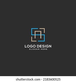 SA letter Logo Design Vector Illustration