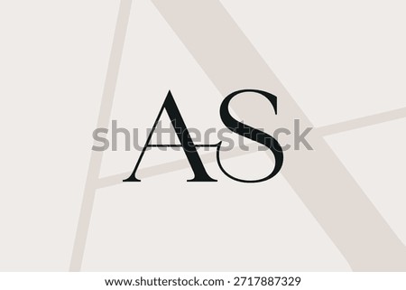 AS or SA letter logo icon design. Classic style luxury initials monogram.
